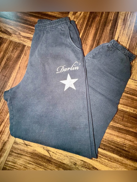 Darling Pants - Darlin’ Brans Men's Charcoal Relaxed Star Sweatpants